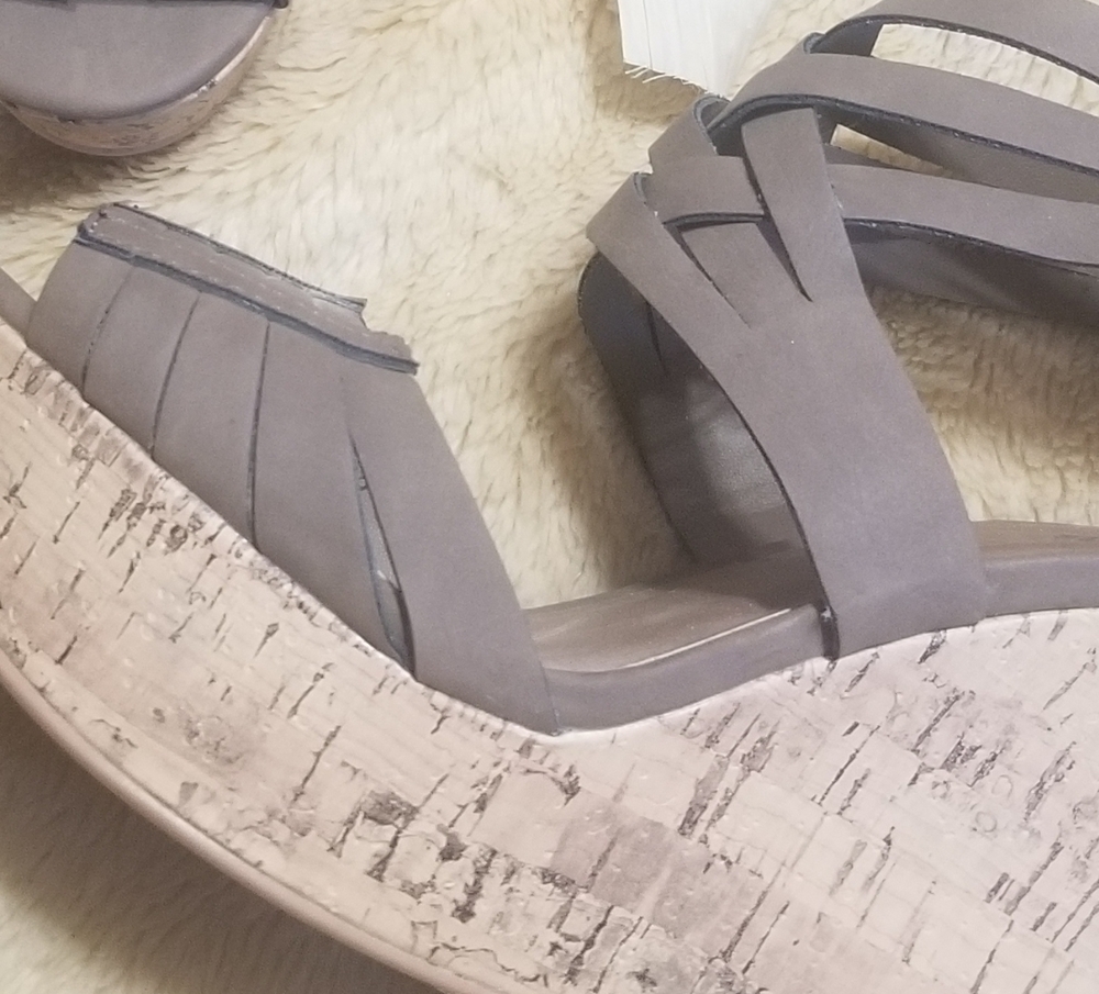 New Charlotte Russe Wedge Bootie open toe zip up
